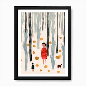 Into The Woods Scene, Tiny People And Illustration 5 Art Print