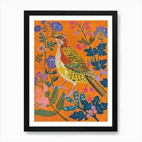 Spring Birds Partridge 1 Art Print