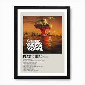 Gorillaz Plastic Beach (Cd) Album Music Poster Art Print