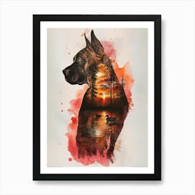 Sunset Dog Affiche