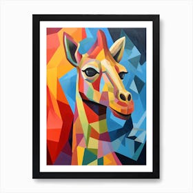 Giraffe Abstract Pop Art 8 Art Print