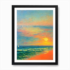 Juhu Beach Mumbai India Monet Style Art Print