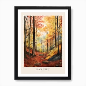 Autumn Forest Landscape Black Forest Germany 1 Poster Art Print