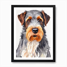 Wirehaired Vizsla Watercolour Dog Art Print