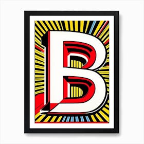 B, Letter, Alphabet Comic 5 Art Print