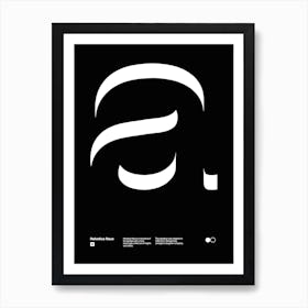 Poster Helvetica Neue a - typographic minimalistic poster - Typeface wall art - Modern wall decor Art Print