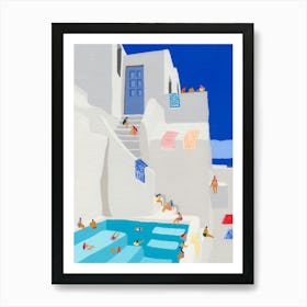 Santorini Sun Art Print