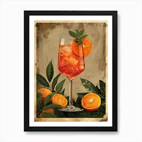 Cocktail With Oranges 1 Art Print