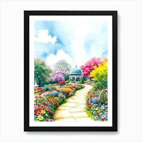 Gazebo In The Garden Art Print