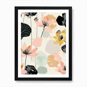 Lotus Flower Pattern 1 Art Print