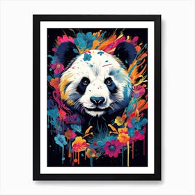 Panda Art In Mural Art Style 4 Art Print