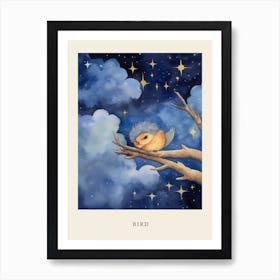 Baby Bird 2 Sleeping In The Clouds Nursery Poster Art Print