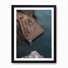 Steps to the sea, ready for a swim Art Print