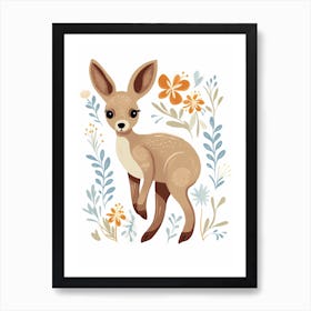 Baby Animal Illustration  Kangaroo 5 Art Print