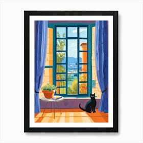 Cat In The Window 1 Art Print