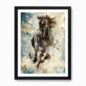 Poster Horse Wild Animal Illustration Art 01 Art Print