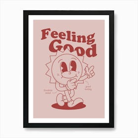 Retro Wall Art Retro Prints Home Decor Retro Print Illustration Retro Decor Png Retro Art Print Feeling Good Art Print