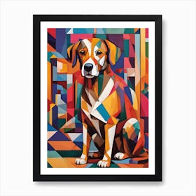 Geometric Dog 1 Art Print