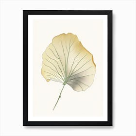 Ginkgo Leaf Illustration Art Print