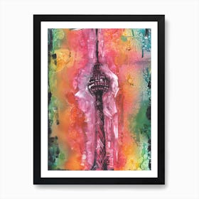 Rainbow Berlin Tv Tower Art Print