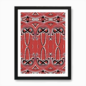 Abstract Red Pattern Poster