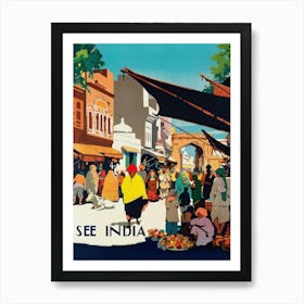 See India Vintage Travel Poster Art Print