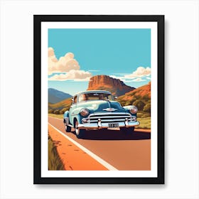 A Chevrolet Silverado In The The Great Alpine Road Australia 2 Art Print