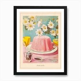 Pastel Pink Jelly Vintage Cookbook Inspired 4 Poster Art Print