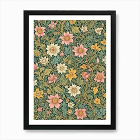 Floral Wallpaper Pattern Art Print