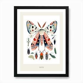 Colourful Insect Illustration Moth 12 Poster Art Print