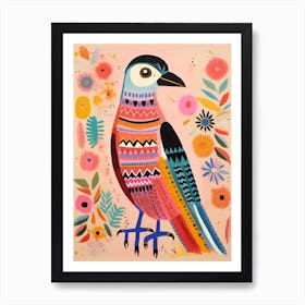 Pink Scandi Falcon 7 Art Print