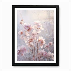 Frosty Botanical Bougainvillea Art Print