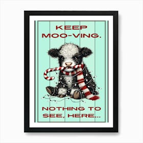 Cute Funny Christmas Animal Art Print