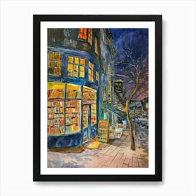 Bergen Book Nook Bookshop 3 Art Print