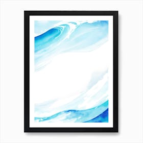 Blue Ocean Wave Watercolor Vertical Composition 51 Art Print