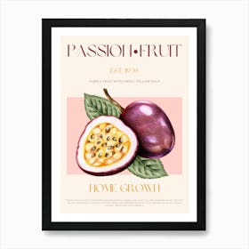 Passion Fruit Mid Century Art Print