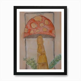 Mushroom In A Window Art Print