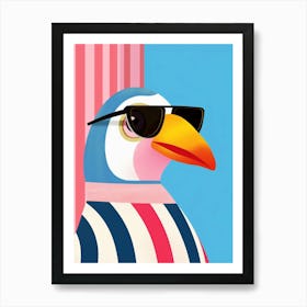 Little Macaw 2 Wearing Sunglasses Art Print