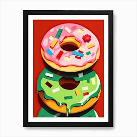 Fun Donuts Illustration 1 Art Print