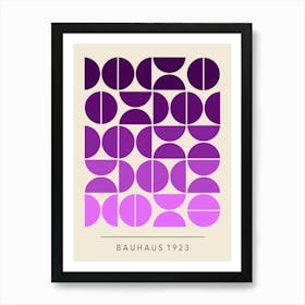 Purple Geometric Bauhaus Art Print