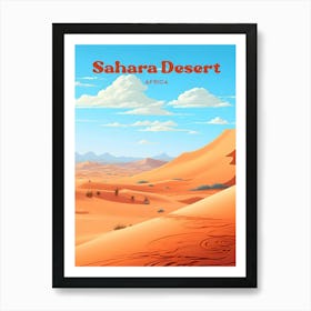 Sahara Desert Egypt Dune Modern Travel Illustration Art Print