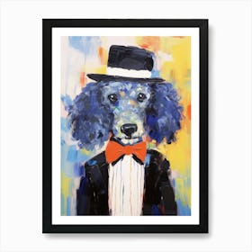 Poodle In A Suit Painting Art Print