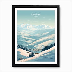 Poster Of Kitzbuhel   Austria, Ski Resort Illustration 0 Art Print