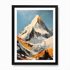 K2 Pakistan China 2 Mountain Painting Art Print