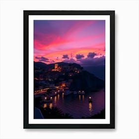 Sunset In Portoferraio Art Print