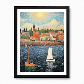 Port Townsend Retro Pop Art 12 Art Print