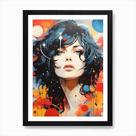 Vibrant Face In Pop Style Art Print