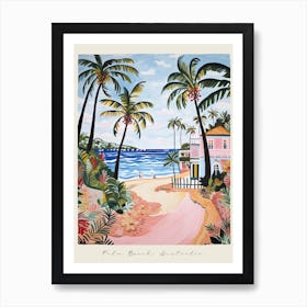 Poster Of Palm Beach, Australia, Matisse And Rousseau Style 3 Art Print