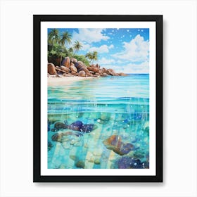 A Painting Of Anse Source Dargent, Seychelles 1 Art Print