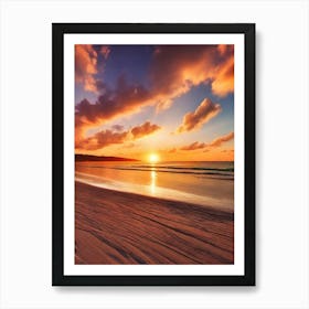 Sunset On The Beach 924 Art Print